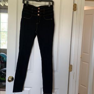 High waisted skinny jeans